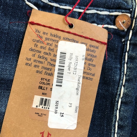 NWT Sz 25 True Religion Billy Super T - Picture 2 of 3